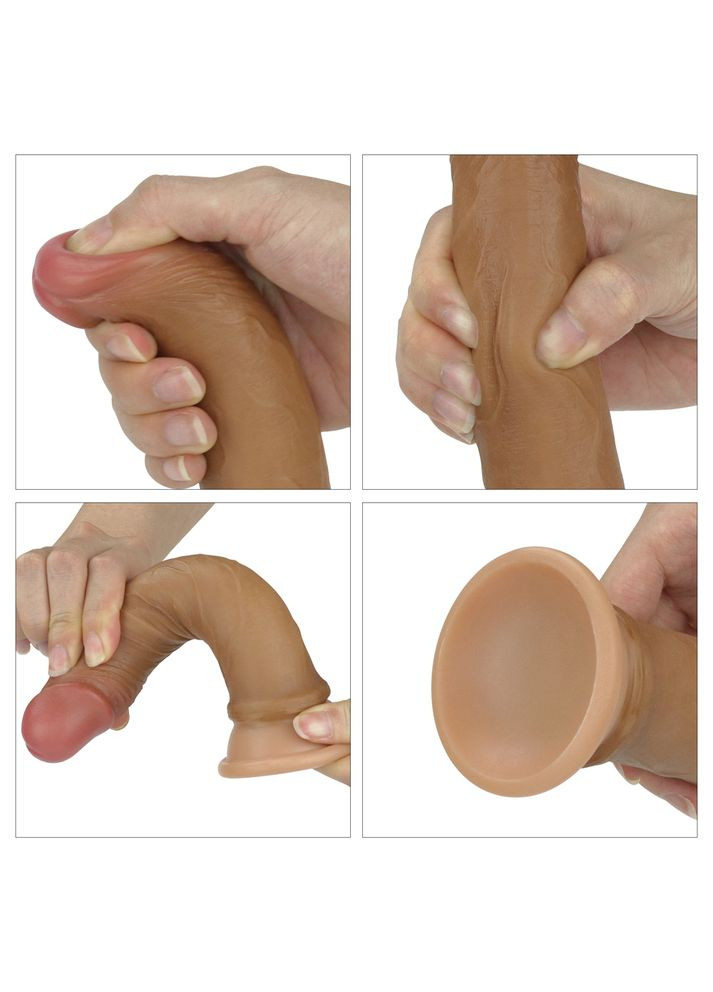 Фаллоимитатор Dual-Layered Silicone Cock 7 Brown - CherryLove Lovetoy (329153166)
