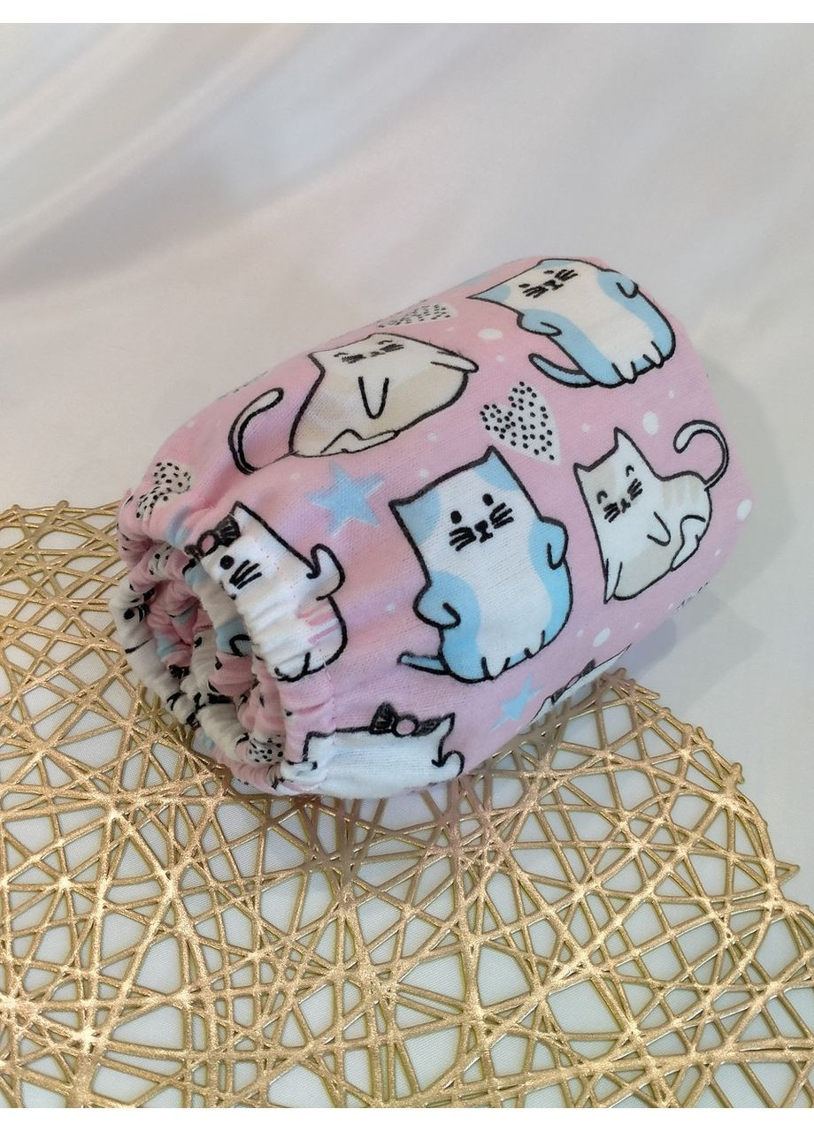 Фланелеве простирадло на гумці у візочок, розмір 30*70 No Brand (370370179)