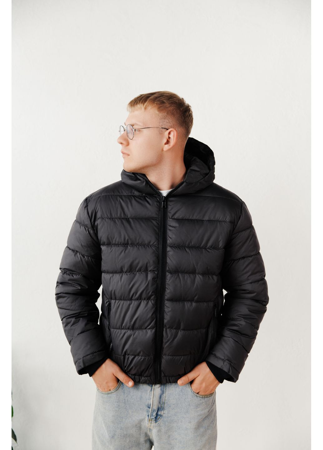 Темно-сіра демісезонна куртка демісезонна чоловіча No Brand куртка