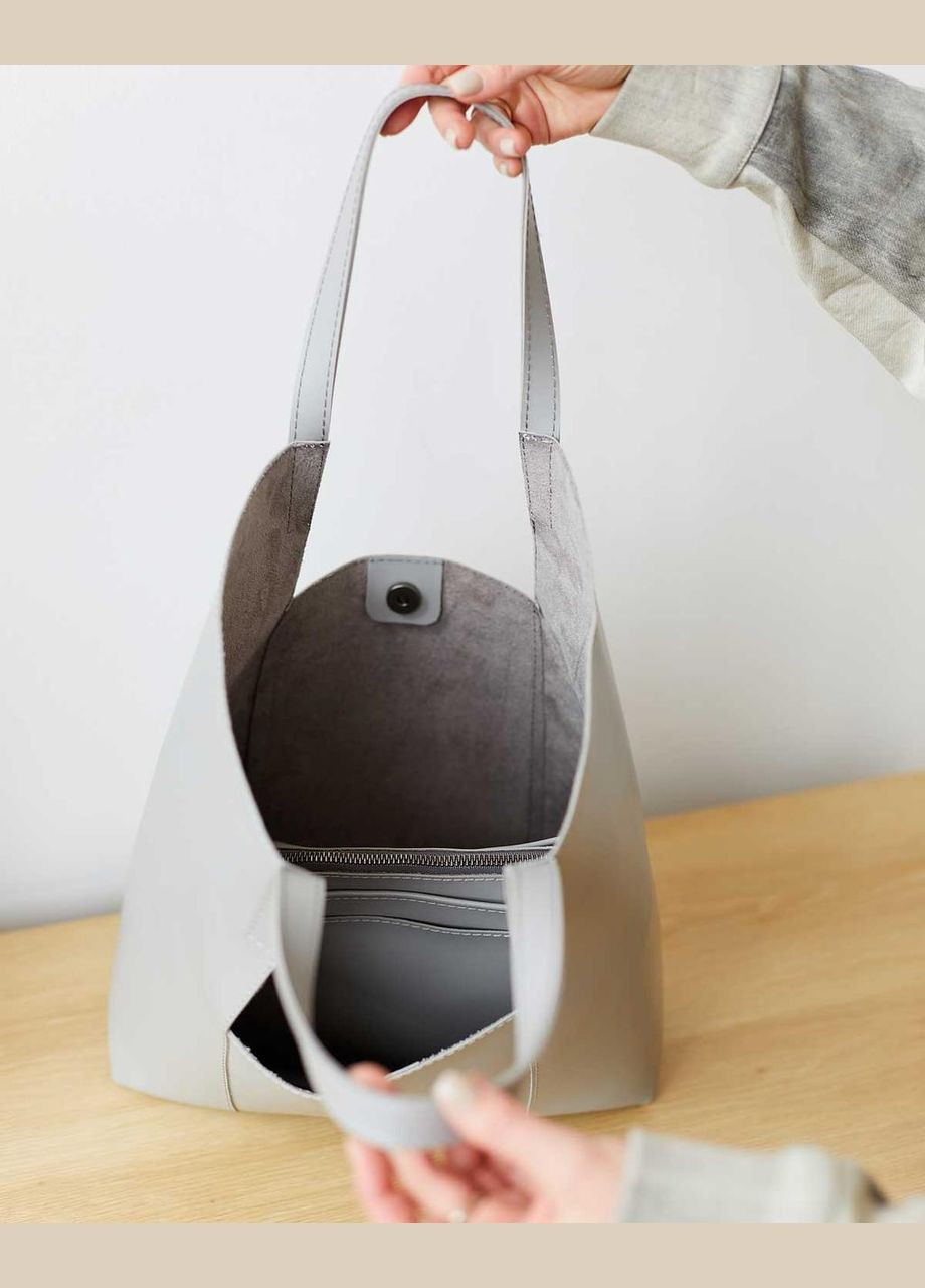 Комплект жіночих сумок на сірий плече з екошкіри «Трейс» WeLassie (298570415)