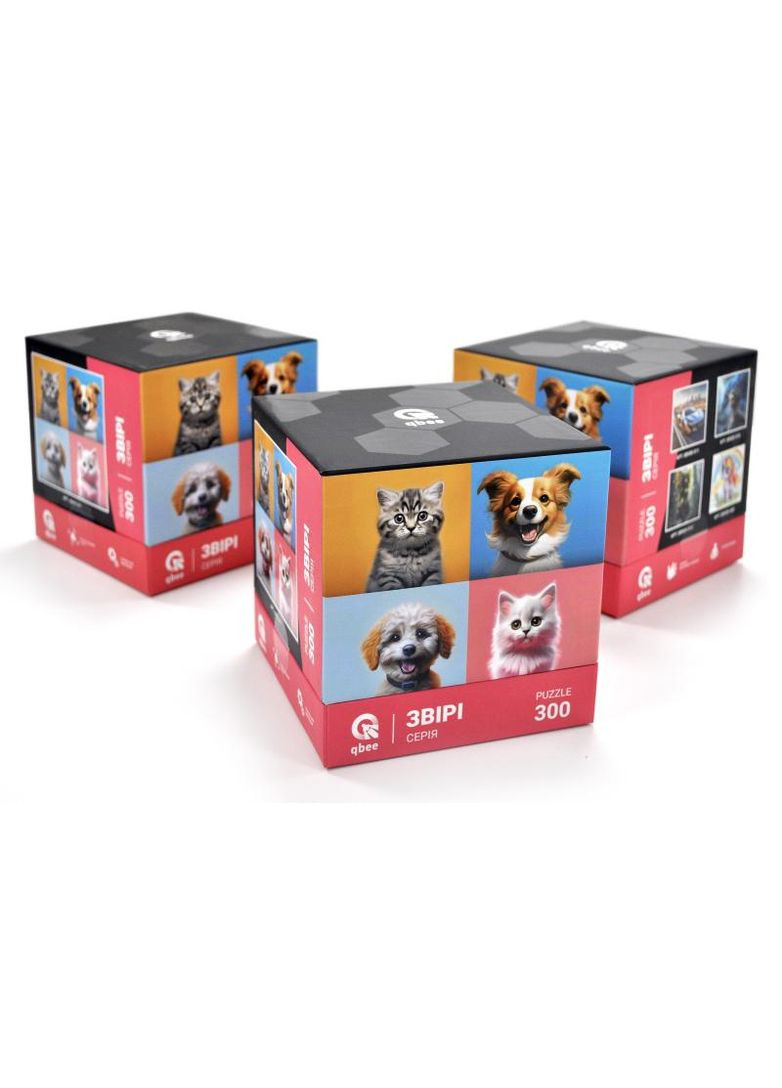 Пазлы - 300 эл. - QB500-007 "Пара собак и котят" qbee (373378961)