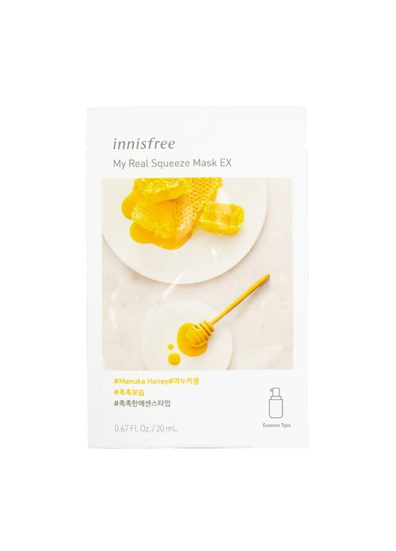 УЦІНКА! Протизапальна маска з екстрактом меду манука My Real Squeeze Mask Manuka Honey, 20 мл INNISFREE (327830025)