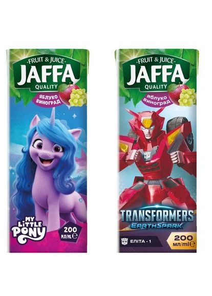 Нектар Пони-Трансформеры Яблоко-Виноград 200мл (упаковка 18 шт) Jaffa (369544259)