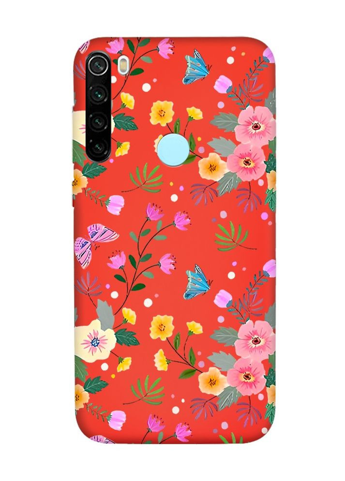 Матовый чехол на Xiaomi Redmi Note 8T:: Цветочный фон (принт 369) Creative (360678363)