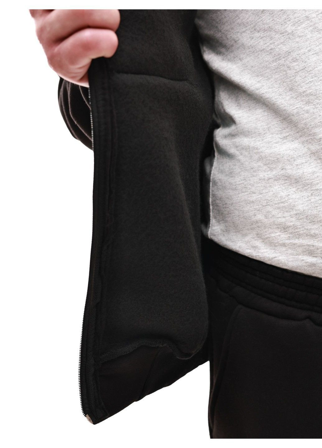 Чорний зимній костюм спортивний чоловічий No Brand