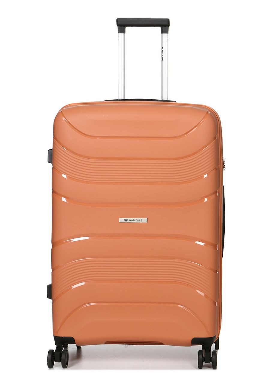 Валіза велика L поліпропілен оранж 74х49х29см/95л/3.9кг/ 288 WORLDLINE (324802414)