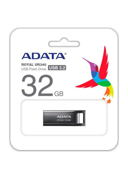 USB флеш накопитель (AROY-UR340-32GBK) ADATA 32GB UR340 Black USB 3.2 (366699291)