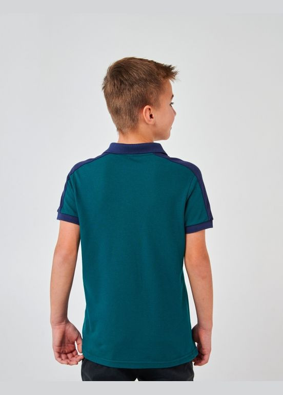 Зеленая детская футболка-футболка-поло (короткий рукав) зеленый для мальчика Smil