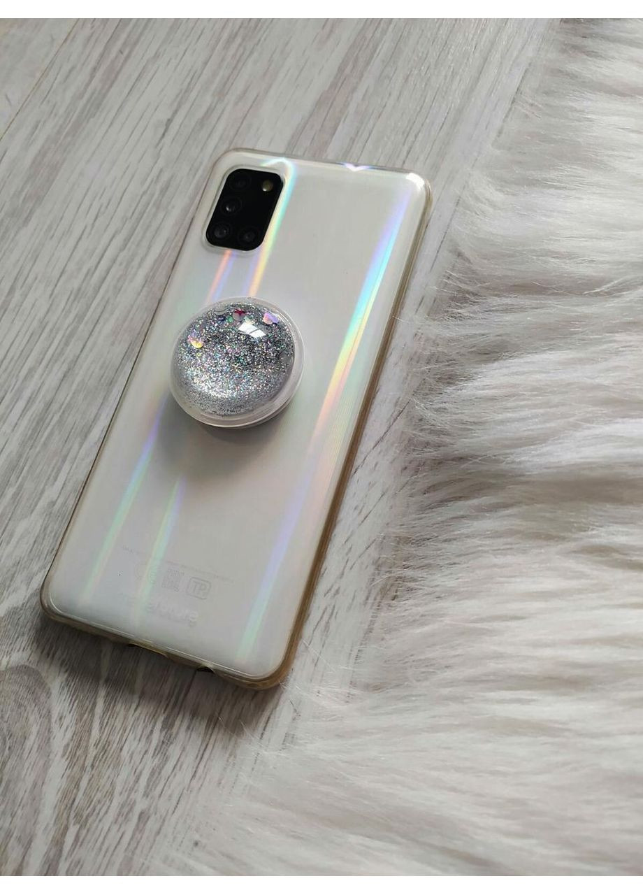 Попсокет Popsockets держатель, подставка для телефона с переливающимся блеском Серебро Trends (360897042)