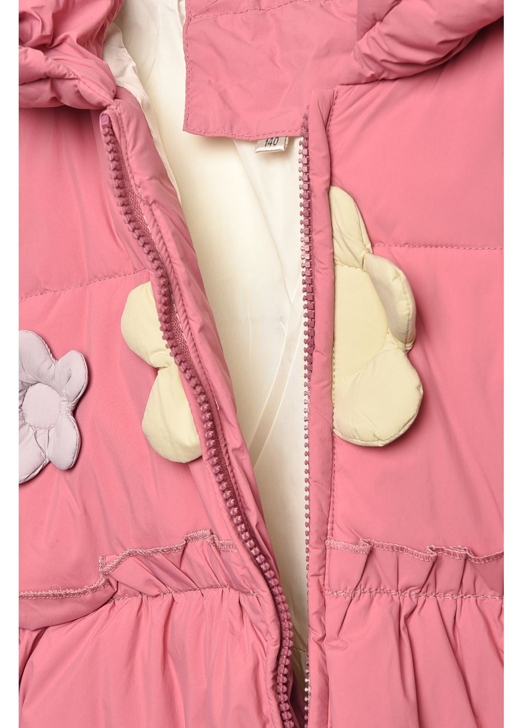 Рожева демісезонна куртка дитяча для дівчинки демісезонна рожевого кольору Let's Shop