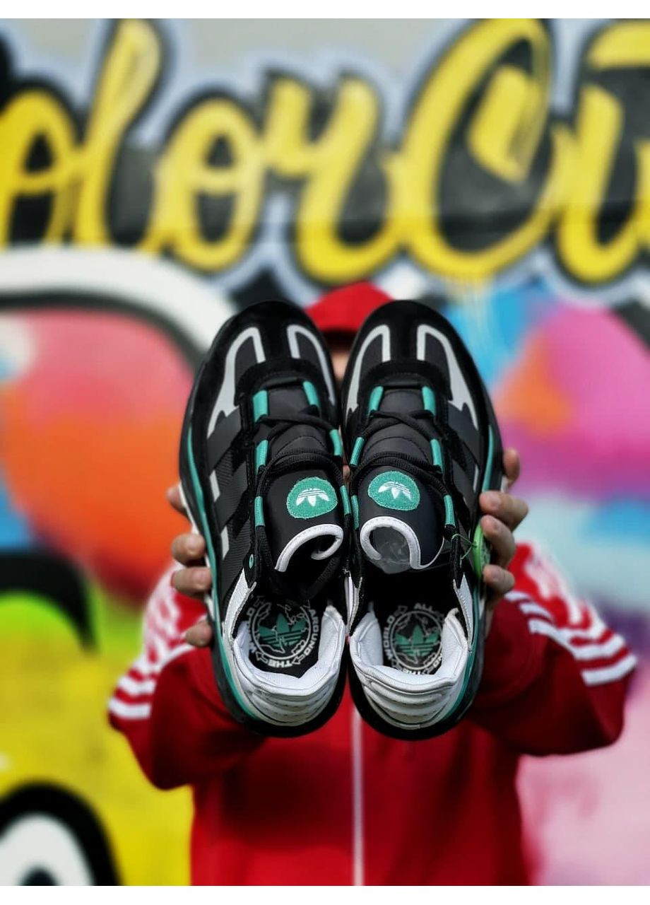 КРОСІВКИ ЖІНОЧІ ADIDAS NITEBALL BLACK GREEN АДІДАС НАЙТБОЛ No Brand сірі демісезони (367170829)