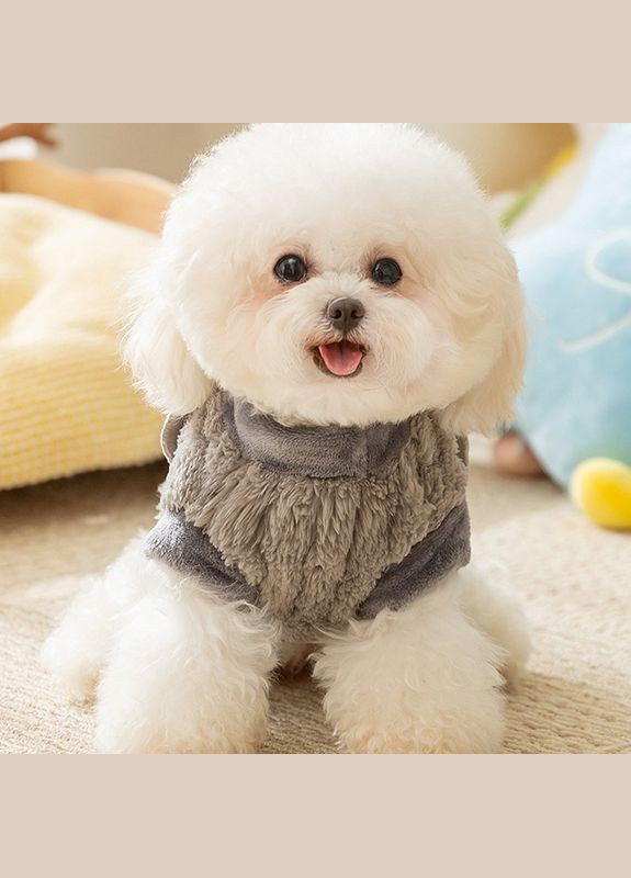 Свитер для собак и кошек Lesko 2410SXMJ0231 Gray M утепленный с ушками 2шт Hippie dog (356500366)