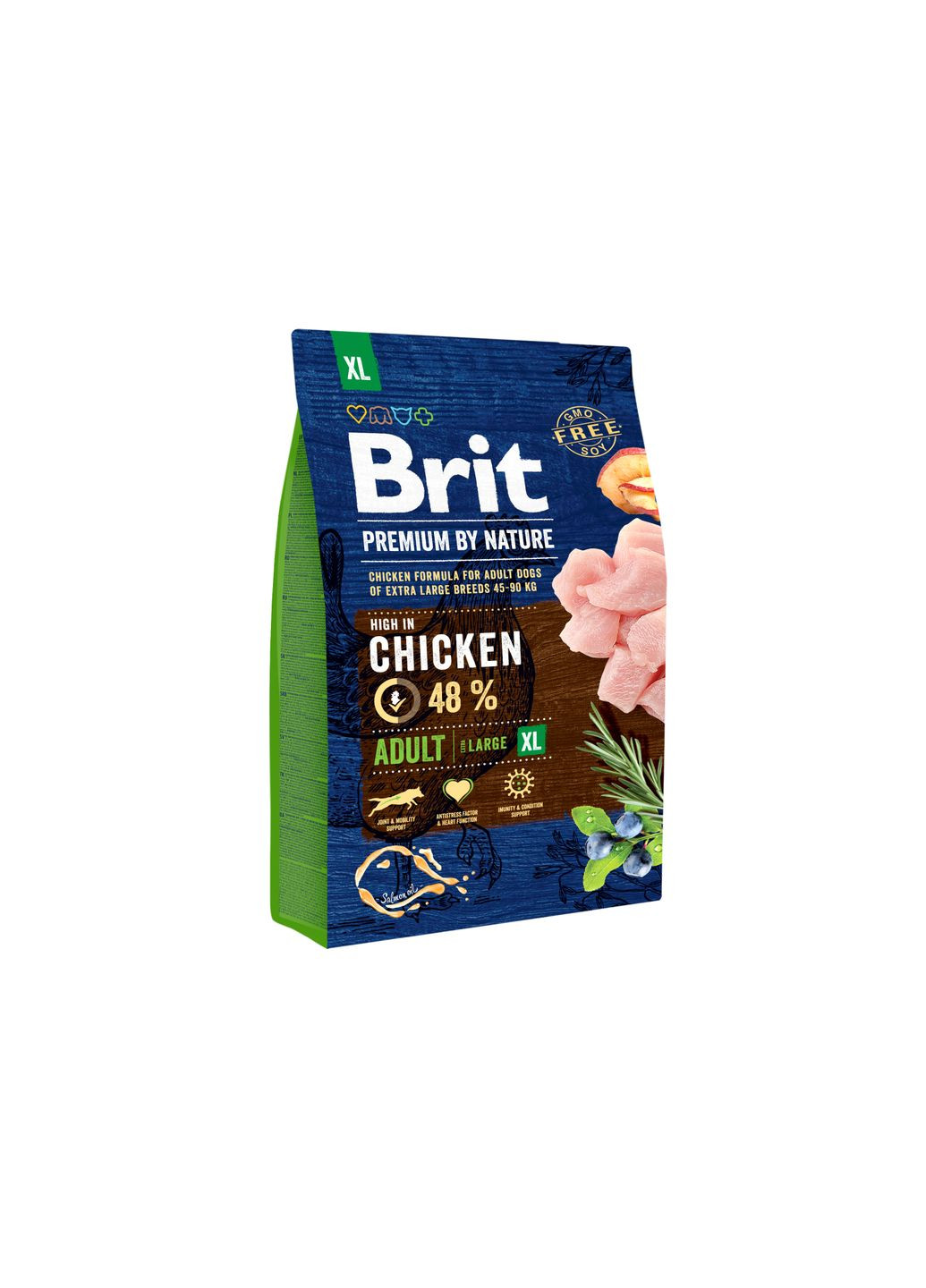 Сухой корм для взрослых собак гигантских пород Adult XL со вкусом курицы 3 кг (8595602526512) Brit Premium (279570679)