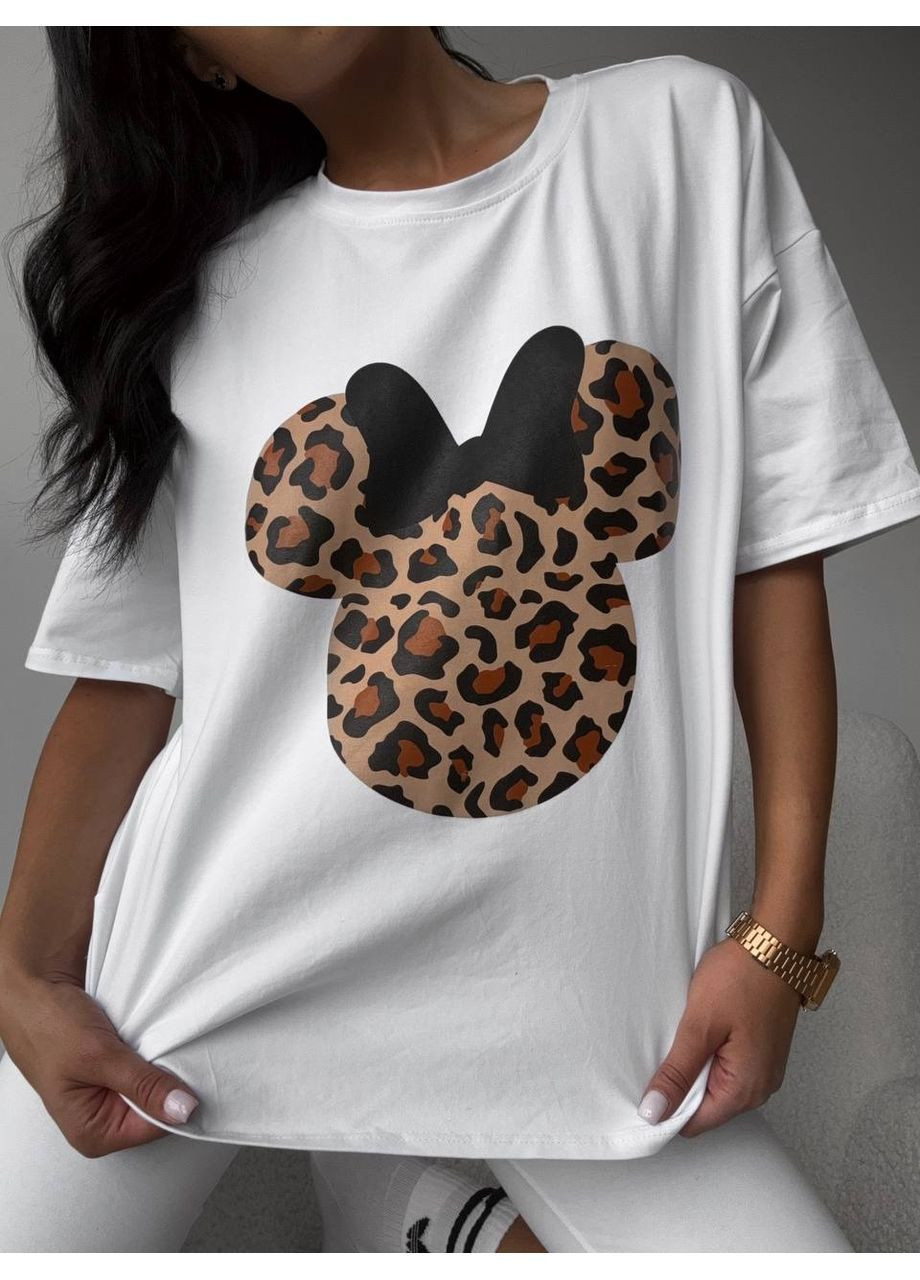 Костюм (футболка, велосипедки), цвет Белый No Brand (362415443)