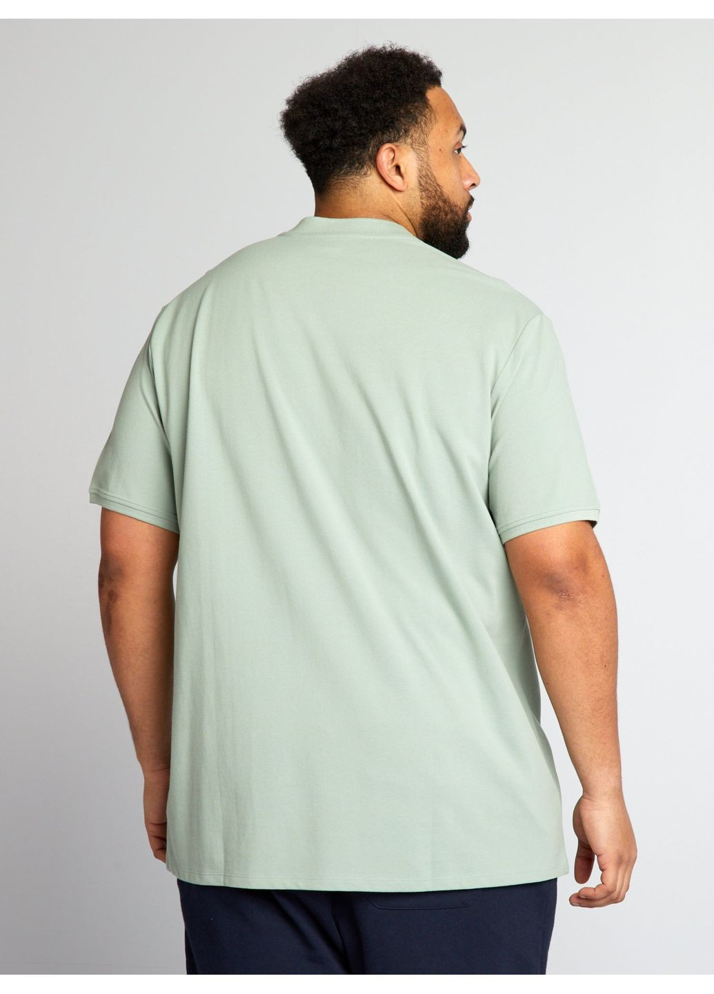 Мятная футболка-поло лето,мятный, для мужчин Kiabi