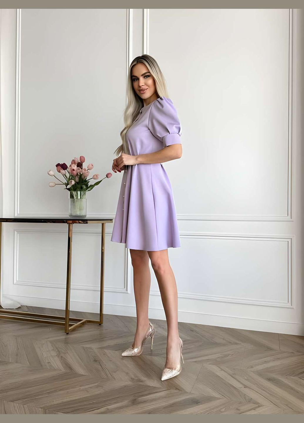 Бузкова святковий, коктейльна, повсякденний, кежуал, вечірня жіноча ніжна рожева сукня з гудзиками в стилі олд мані, old money Україна