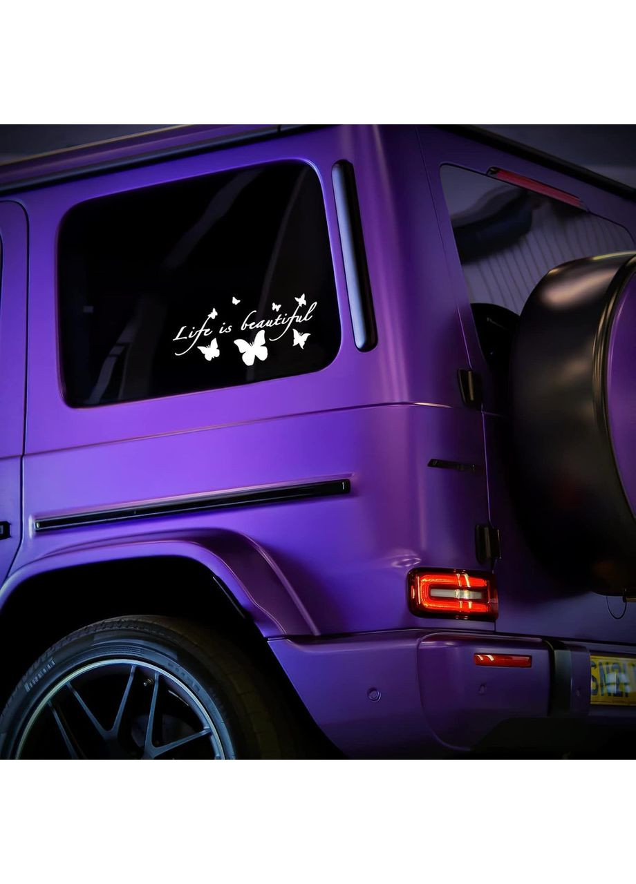 Наклейка на боковое или заднее стекло 3D TUNING STUDIO Life is beautiful 200x100x0.075 No Brand (369400472)