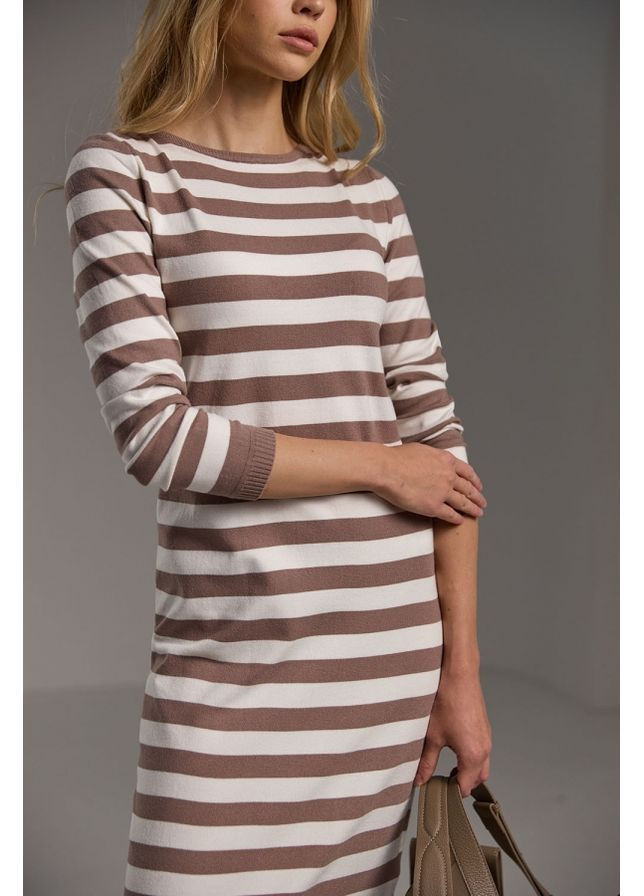 Бежева сукня 2508 суха троянда Triko Bakh