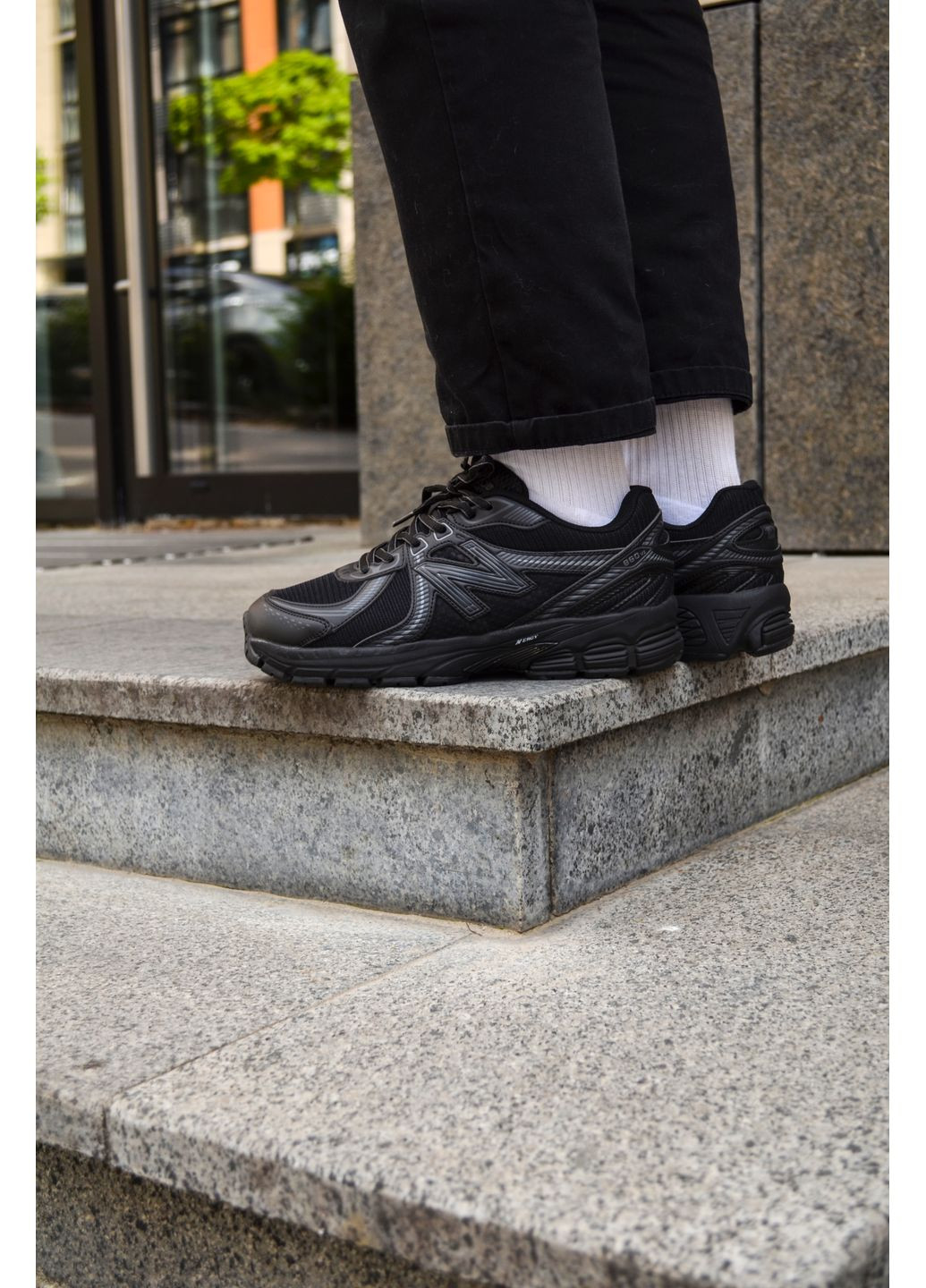 Чорні Осінні кросівки чоловічі new balance 860 v2 black нью беланс 860 No Brand