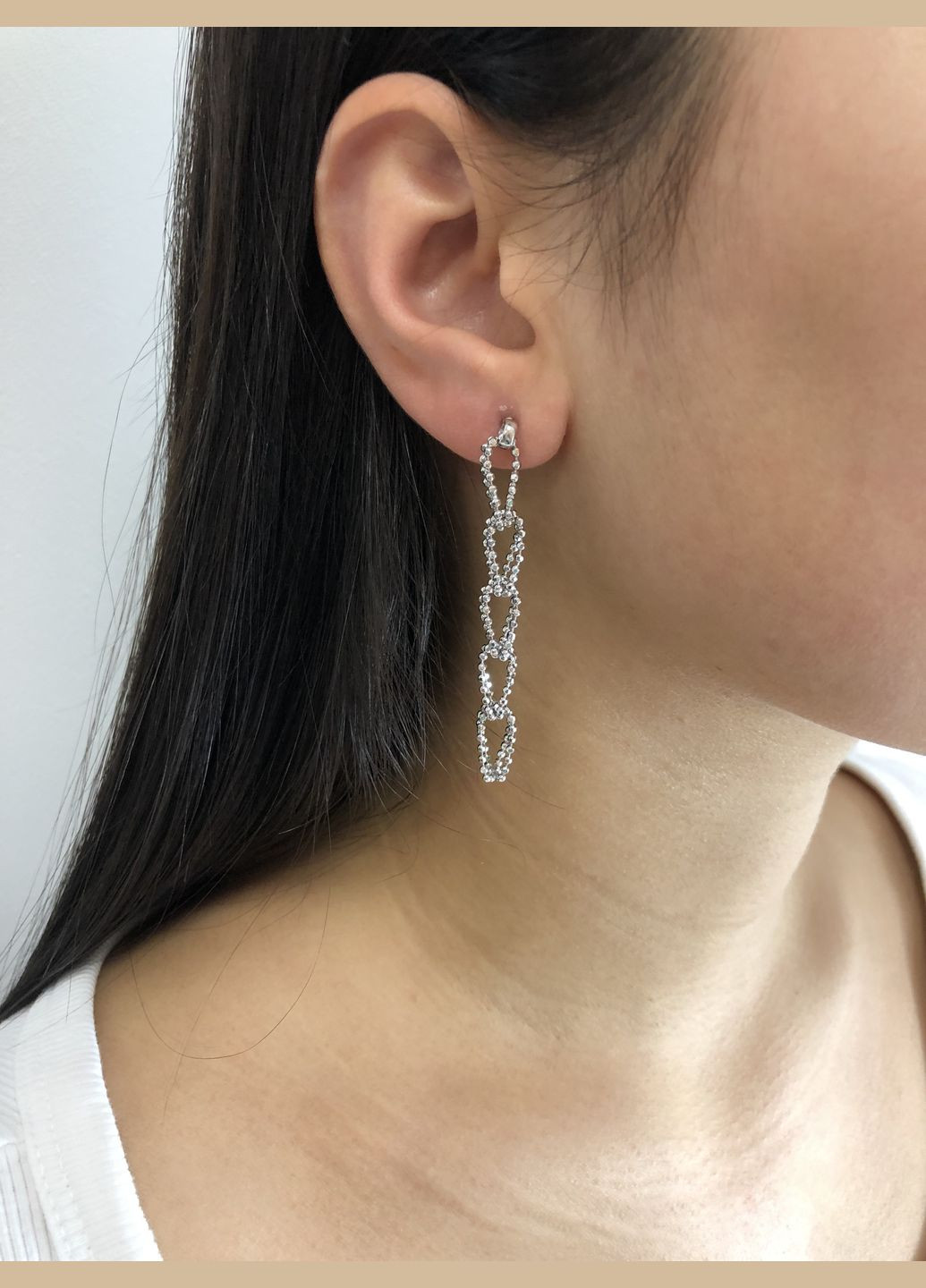 Срібні сережки-підвіски OCAXD023-Al Shatlen Сережки (342116266)