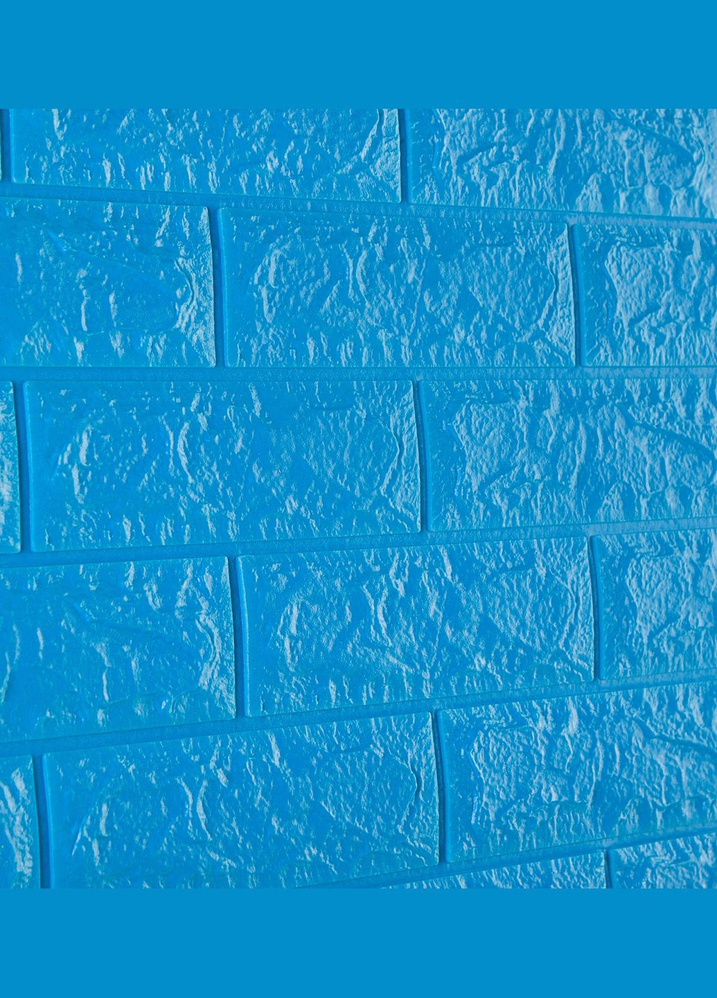 Самоклеющаяся декоративная 3D панель под синий кирпич 700x770x7мм 3D Loft (298400677)