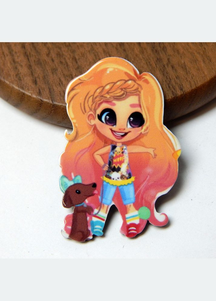 Пластиковий клейовий декор "Лялька Hairdorables -5", 4,4 х 2,9 см No Brand (341730549)