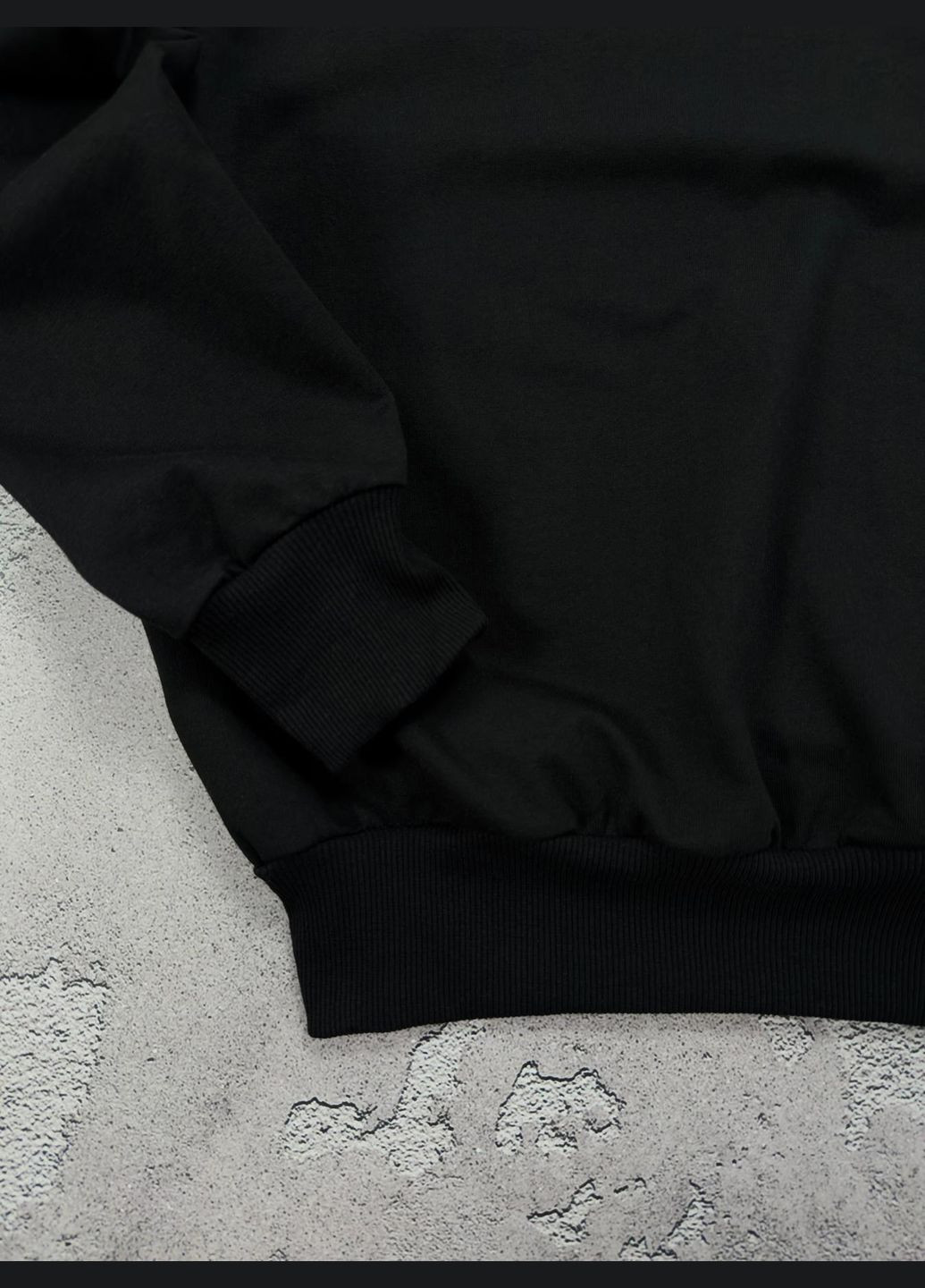 Комбинированный свитшот stone island черный (341285360)