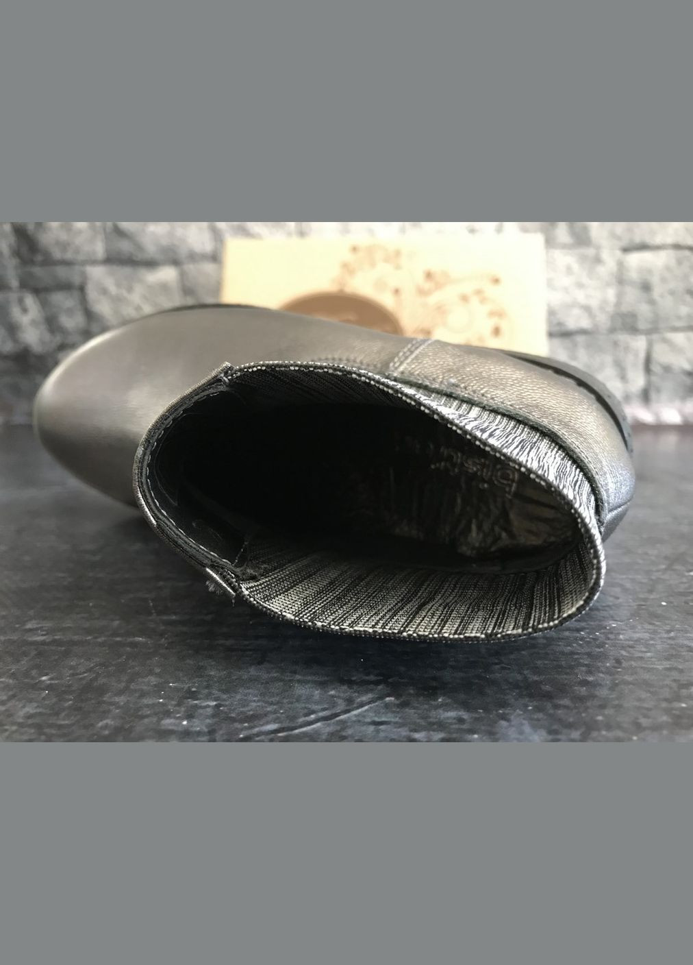 Серые повседневные осенние кожаные демисезонные ботинки, тм Bistfor