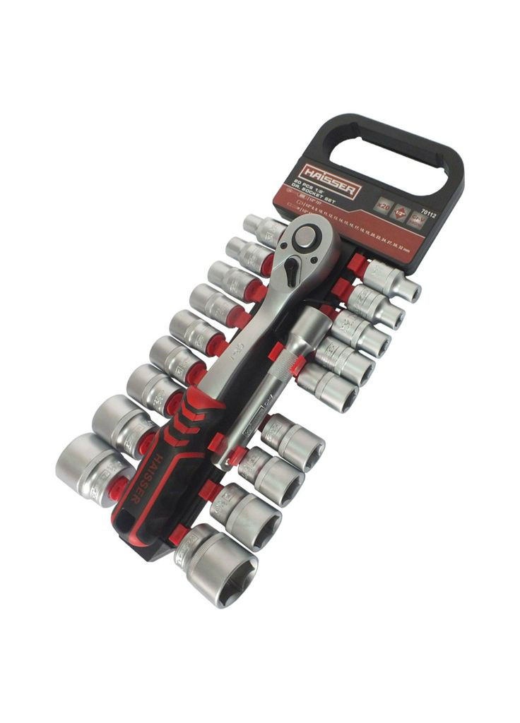 Набір насадок торцевих з тріскачкою 1/2", 20 од. Haisser (315551636)