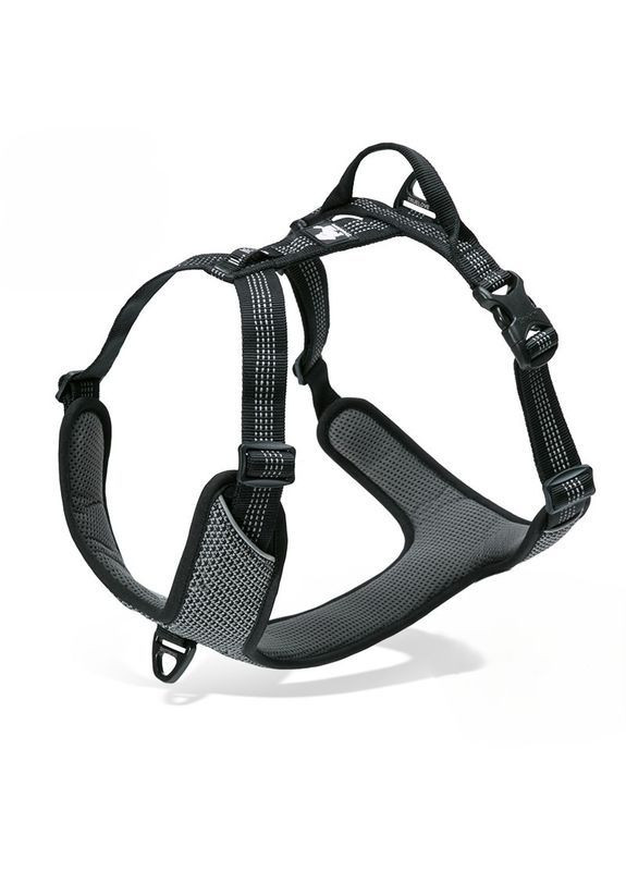 Шлея для собак TLH6071 світловідбиваюча з міцною ручкою, регульована Чорний, XS Truelove (373444066)