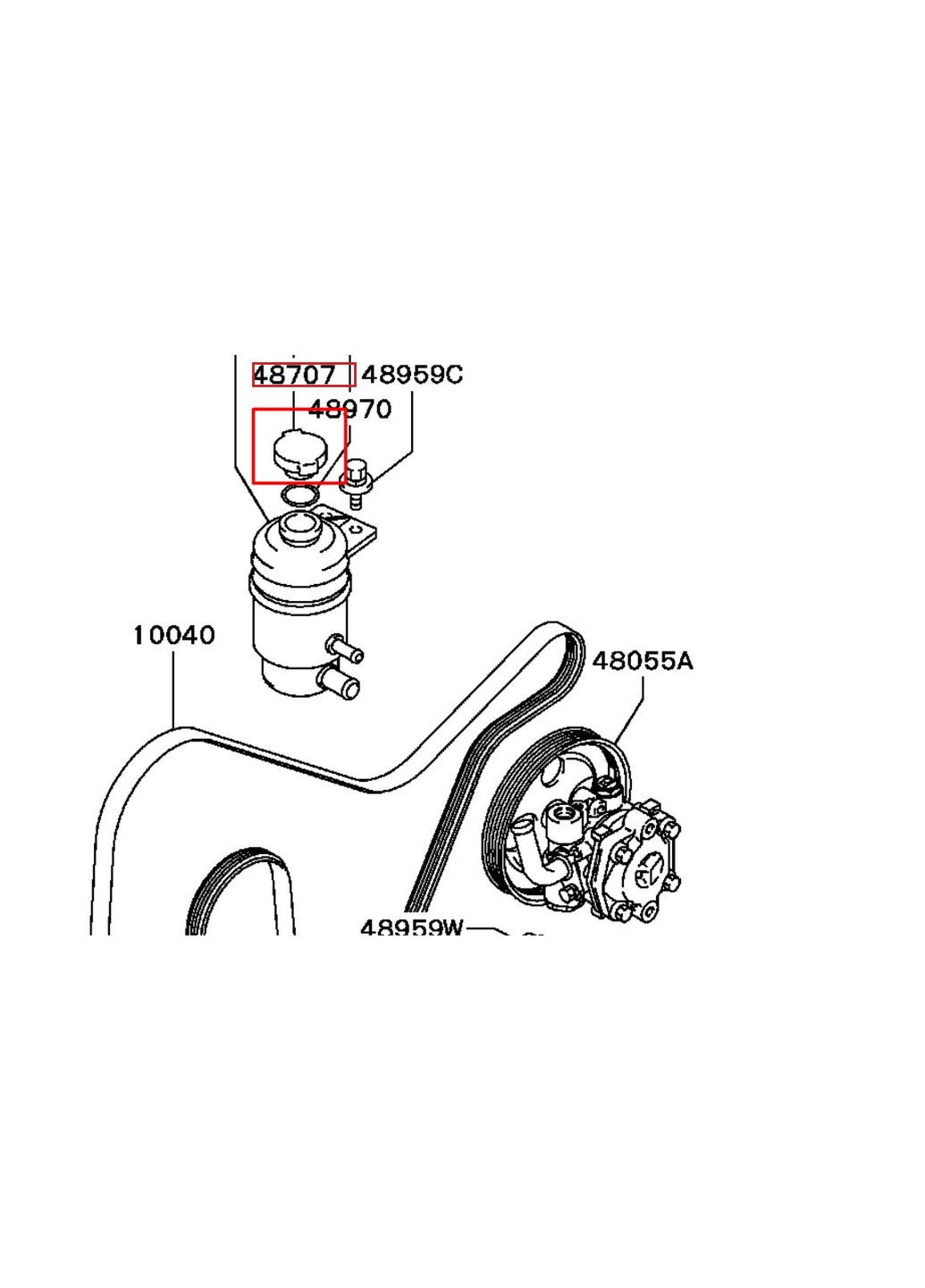 Кришка бачка насоса ГУР, оригінал MR369155 Аутлендер Mitsubishi (360504500)