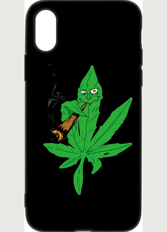 Чехолнакладка Cartoon Soft Silicone TPU Case Apple iPhone XS Max Cannabis Black Toto (301508353)