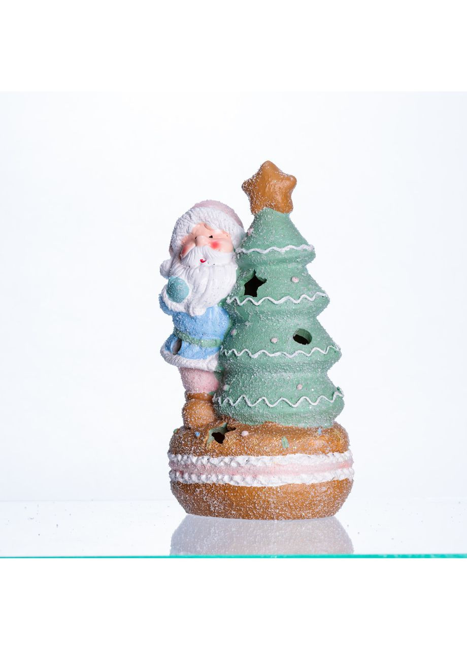 Новорічна фігурка-світильник Санта-Клаус із порцеляни 20 см святковий декор для дому інтер'єрний світильник Yiwu (370602533)