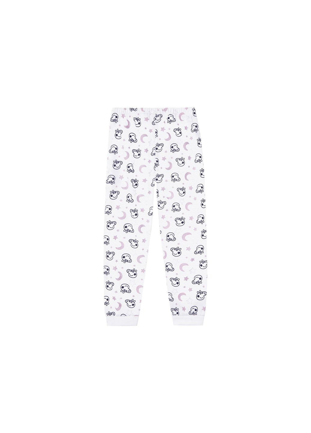 Бузкова піжама (футболка і штани) для дівчинки свинка пеппа 370241 бузковий Disney
