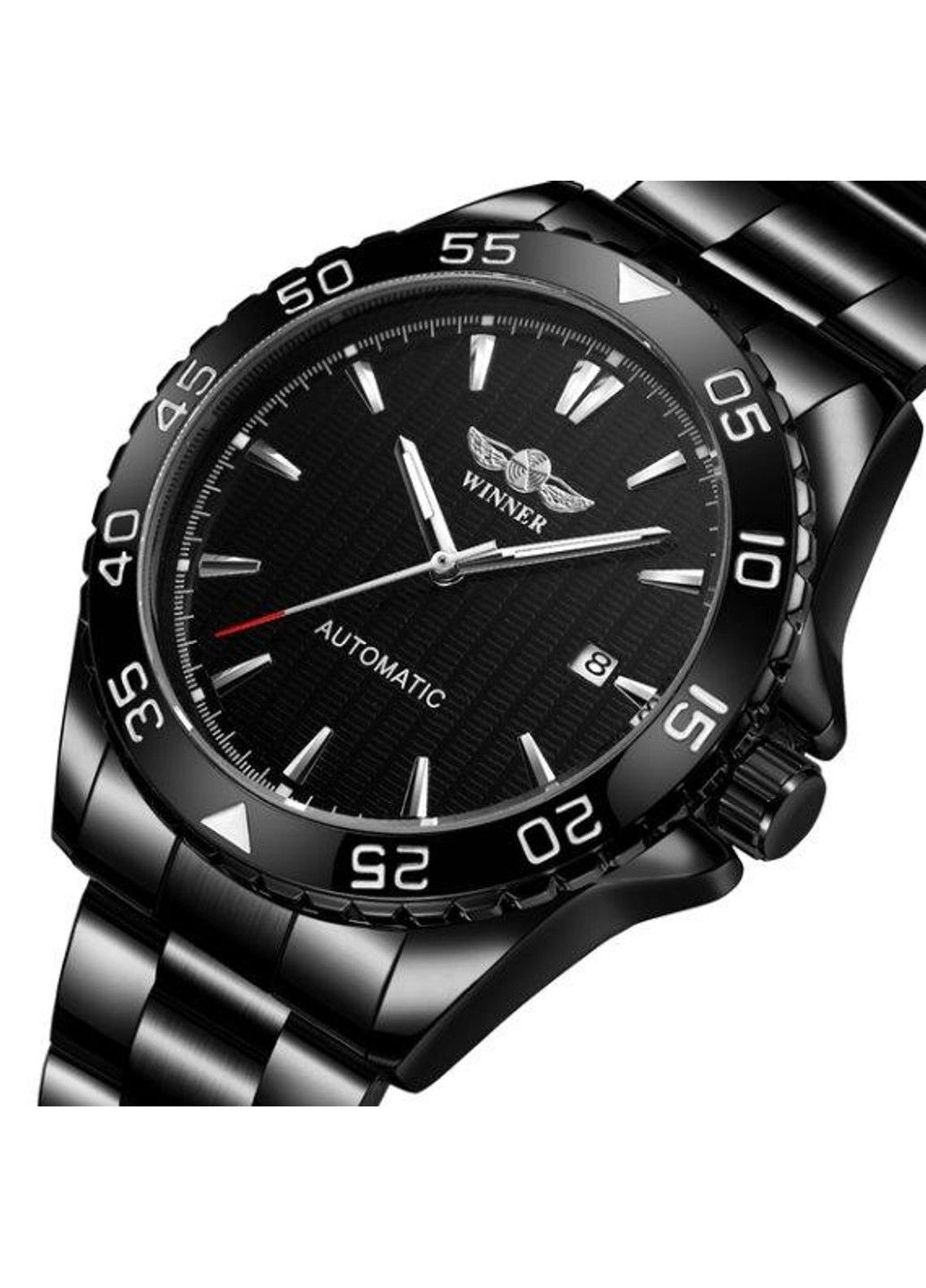Чоловічий механічний наручний годинник Factor (Чорний) Winner (314483020)