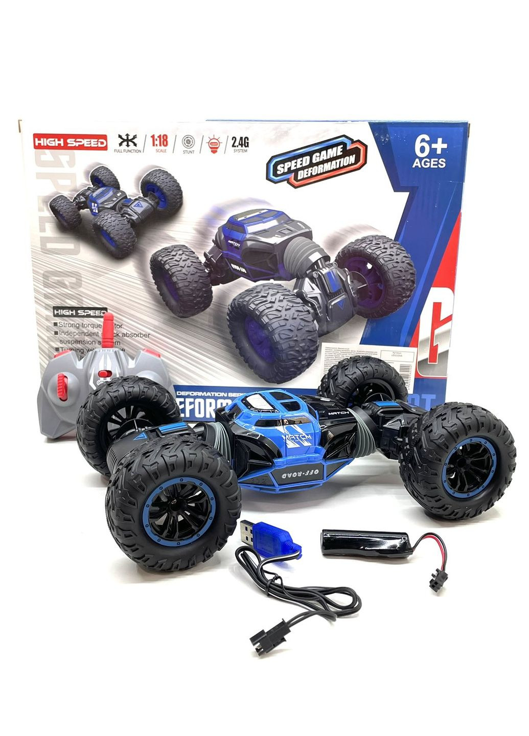 Машина на радиоуправлении Deformation car 1:18 резиновые колеса пульт (UD2220A) No Brand (302215496)