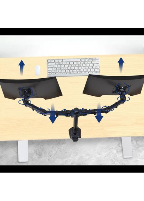 Крепление для двух мониторов настольный кронштейн 17"-33" Z022 UKC (323485993)