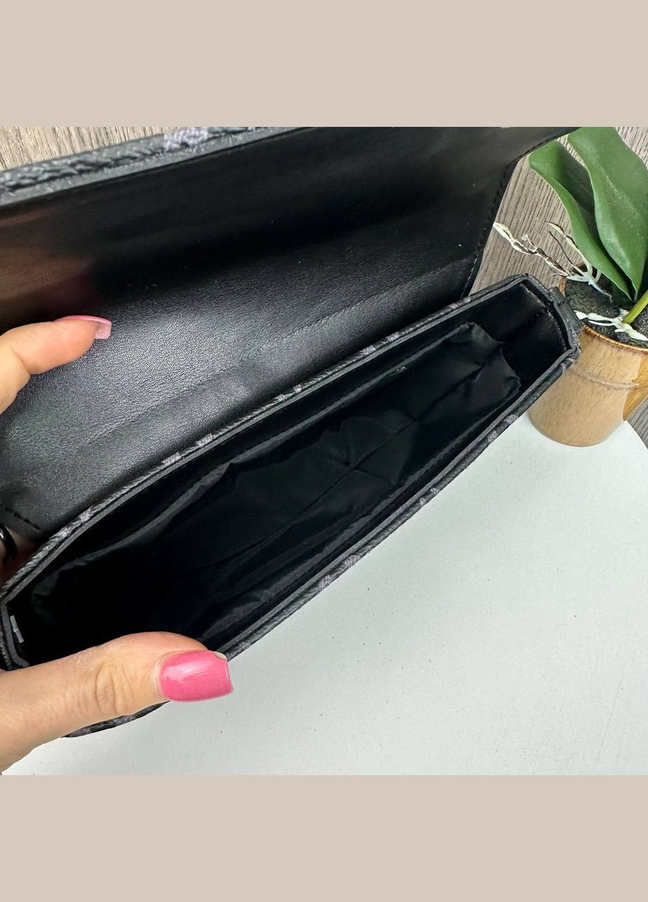 Женская мини сумочка клатч маленькая сумка на плечо черная Eton (328948443)