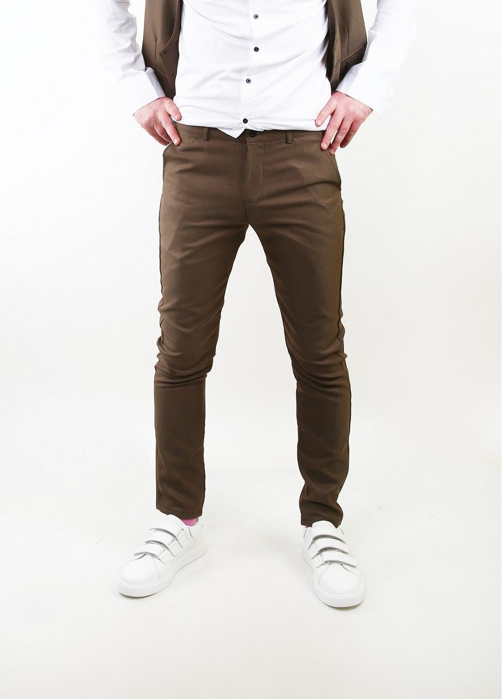 Коричневые кэжуал демисезонные брюки Mtp