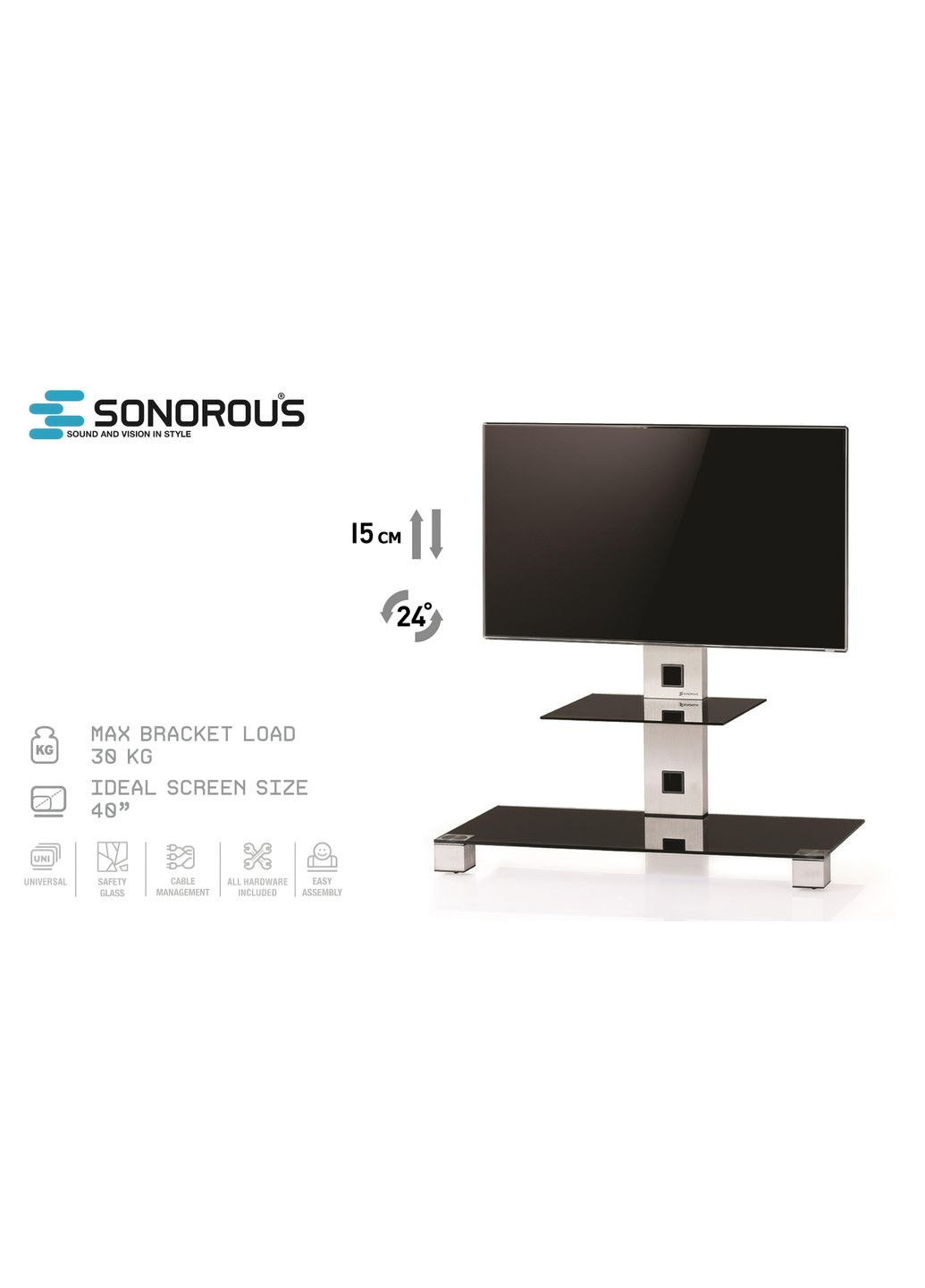 Подставка для телевизора Sonorous PL 2500-B-INX (318733027)