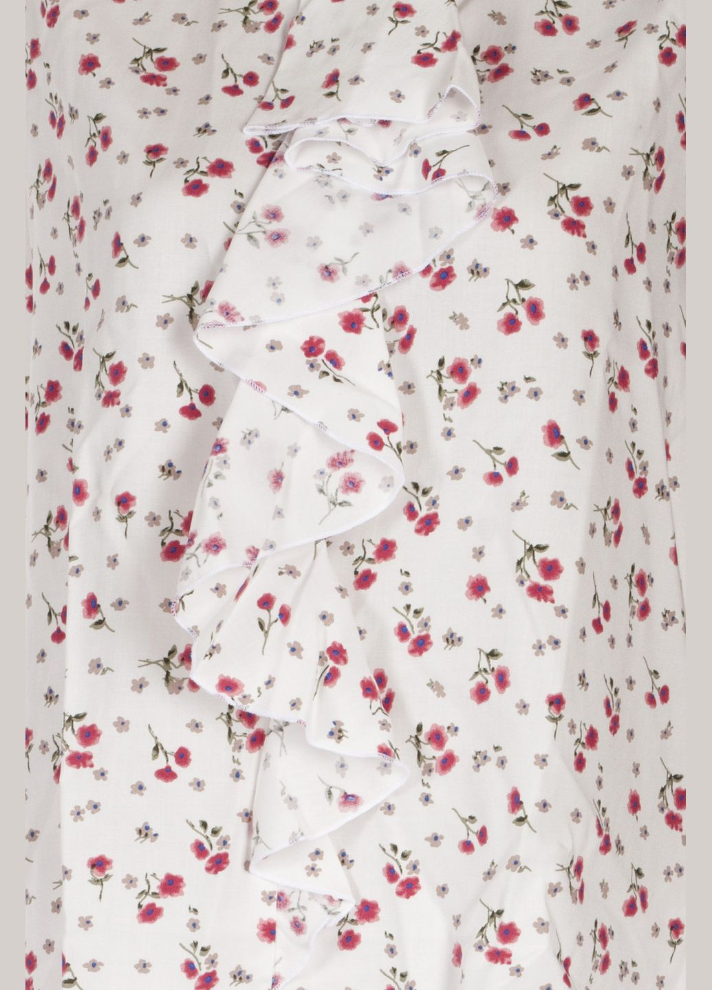 Біла жіноча блуза з рюшею (ll196715710) LadyLike