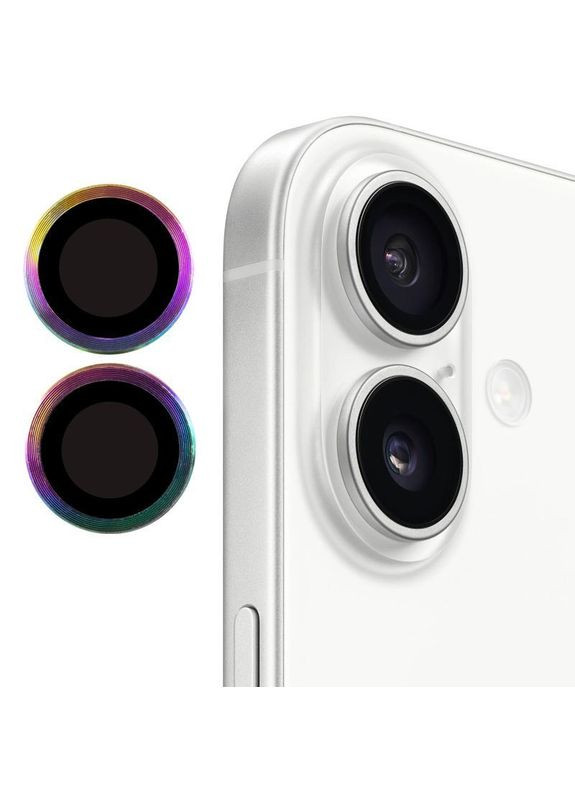 Захисне скло Metal Classic на камеру для Apple iPhone 17 (6.3") Rainbow No Brand (365750025)