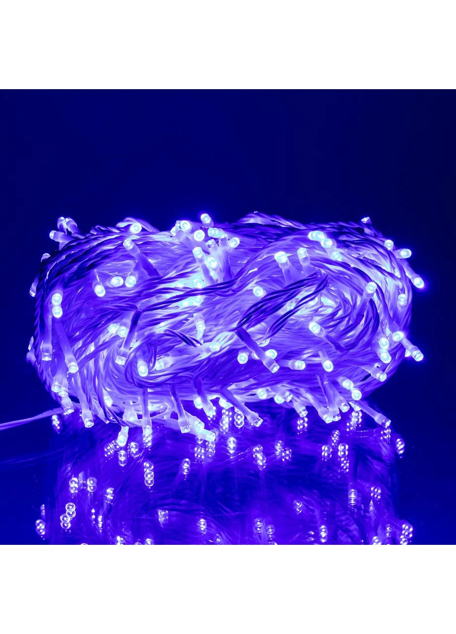 Гірлянда Нитка вулична 30 м 300 LED білий провід Синій CF300L30MWBL Garlando (391592011)