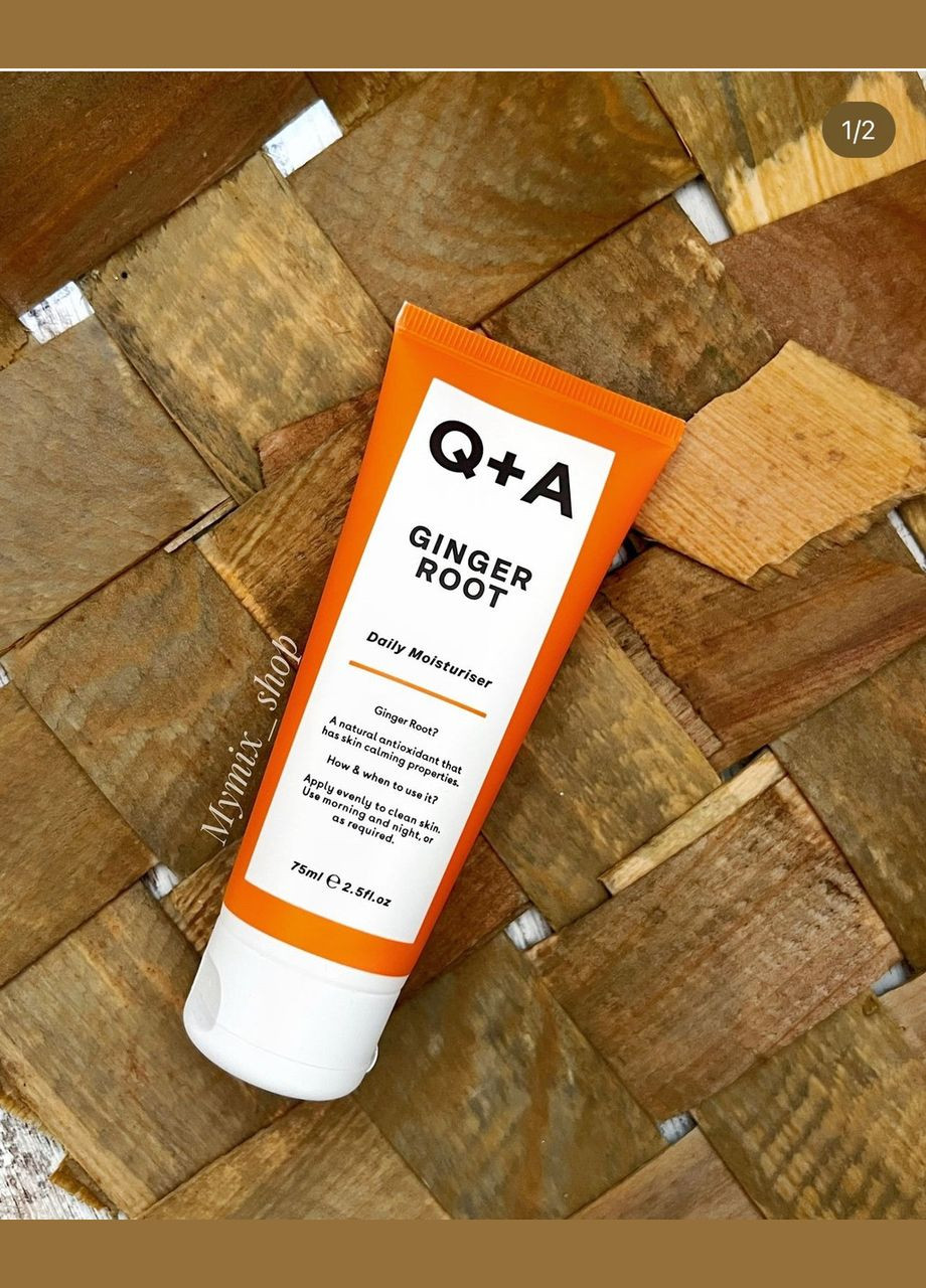 Q+A Зволожуючий крем для обличчя на основі кореня імбиру Ginger Root Daily Moisturiser (A1999) — Крем, Великобританія (316093019)
