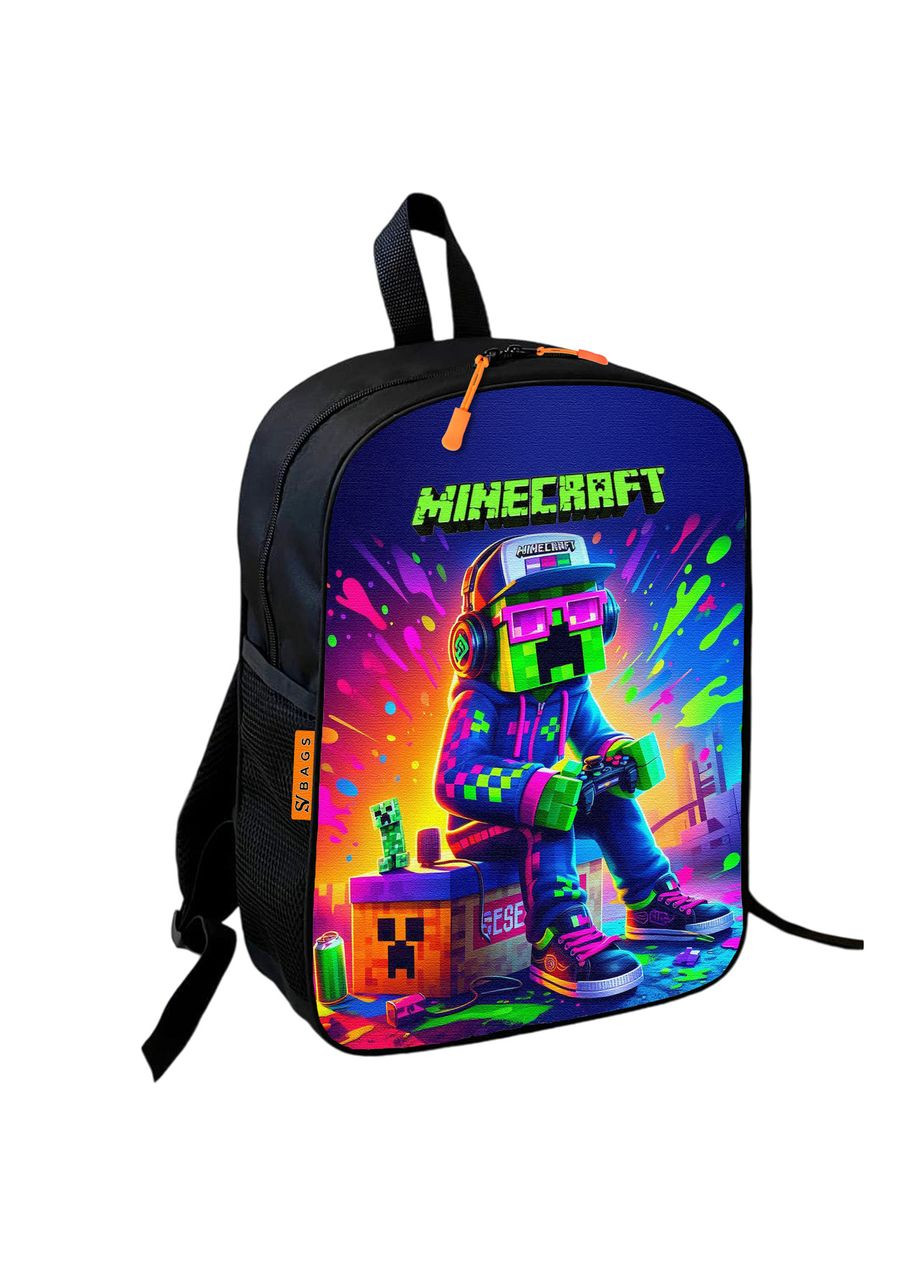 Рюкзак школьный Minecraft – Крипер в кепке с джойстиком, 36×27 см для мальчиков (1977) No Brand (329689100)