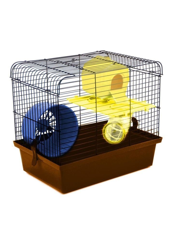 Клетка для грызунов "ХОМЯК-1 ЛЮКС" 330x230x290 краска, синий барабан Лорі (368710649)