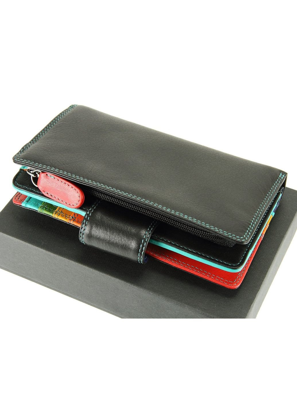 Чёрный женский кошелёк из натуральной кожи SP30 BLK M Visconti (303829814)