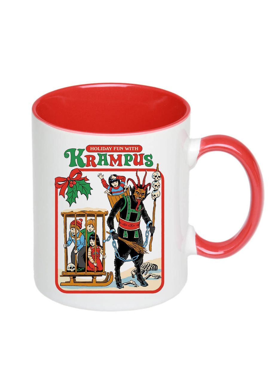 Чашка "Крампус" / Кружка новогодняя со злым Сантой 330мл (цвет чёрный) (17038 ) No Brand (312487808)