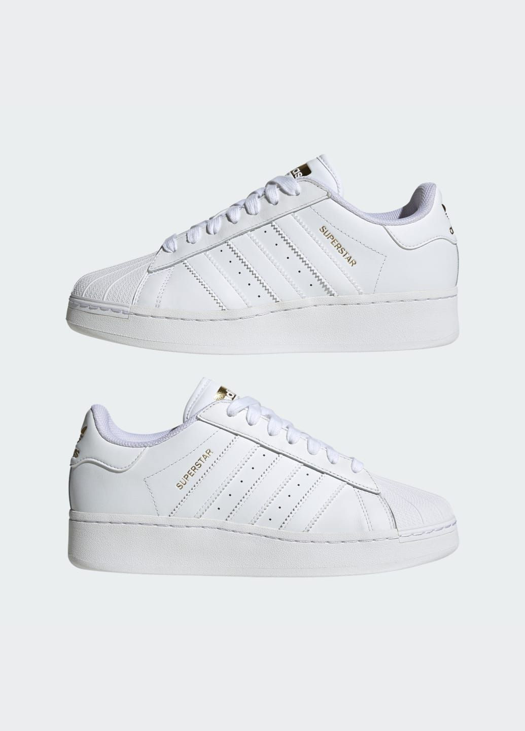 Белые летние кроссовки superstar xlg adidas