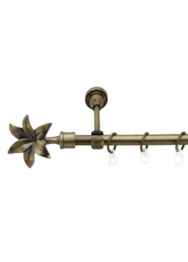 Карниз Флоріта металевий однорядний відкритий гладка труба Антик 16 мм 240 см (3327970) ORVIT (300845816)